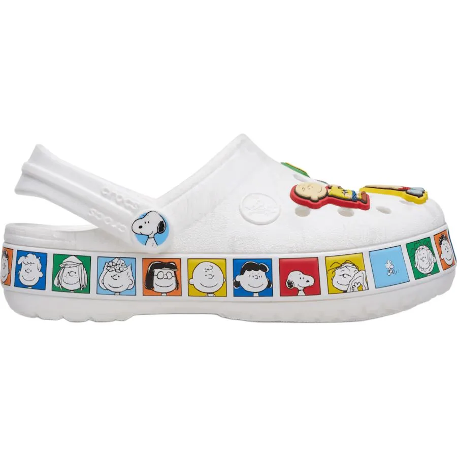Crocs Детские дышащие кроксы PEANUTS Crocband белые — фото 3
