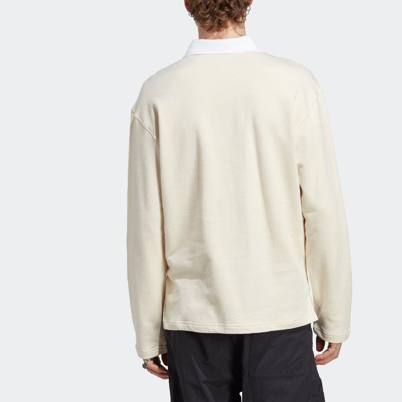 Футболка adidas Polo Long Sleeve Shirt IC8384, бежевый — фото 2