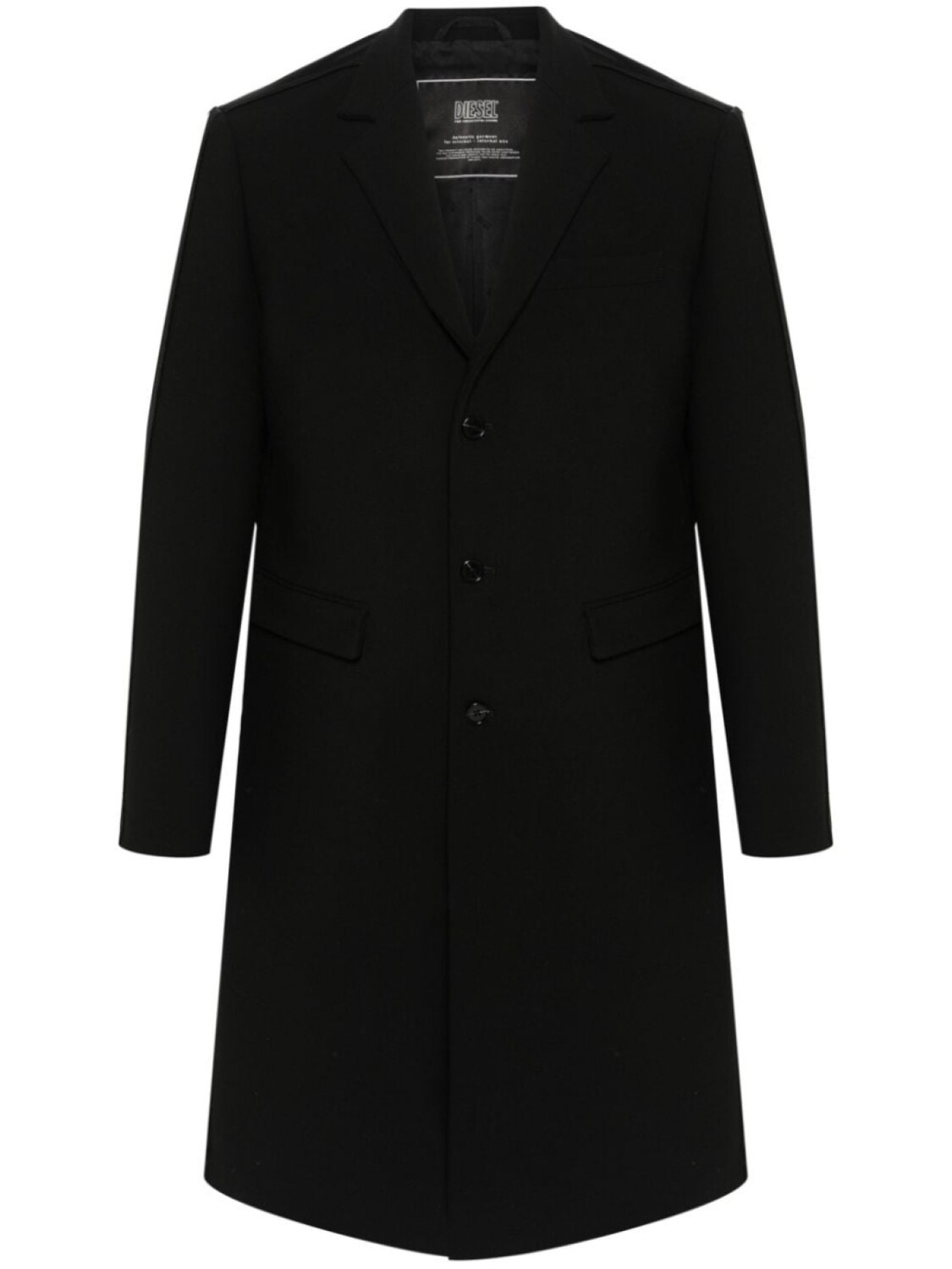 

Diesel однобортное пальто J-Deller, черный