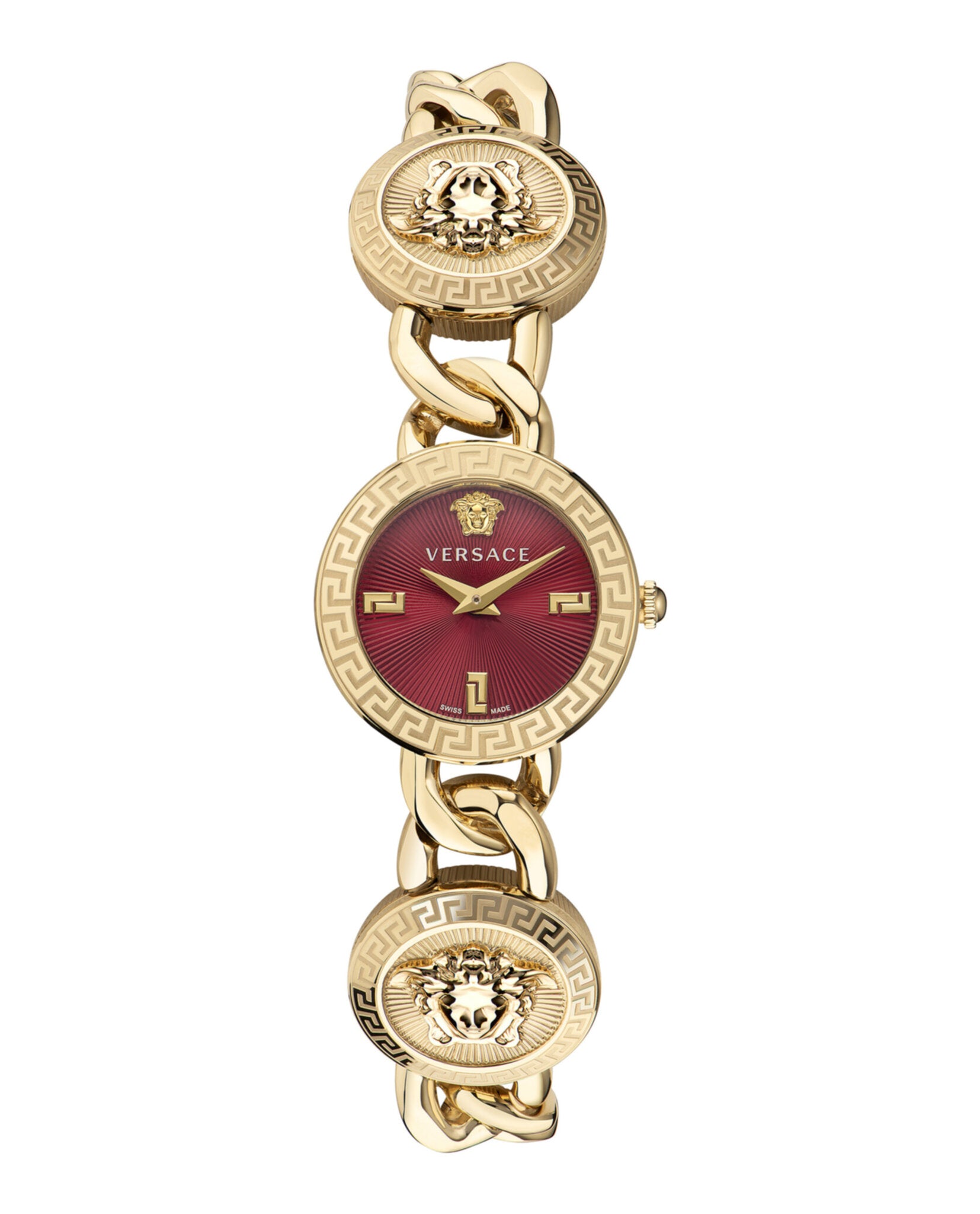 

Часы Stud Icon Versace, цвет gold/ip yellow gold/red