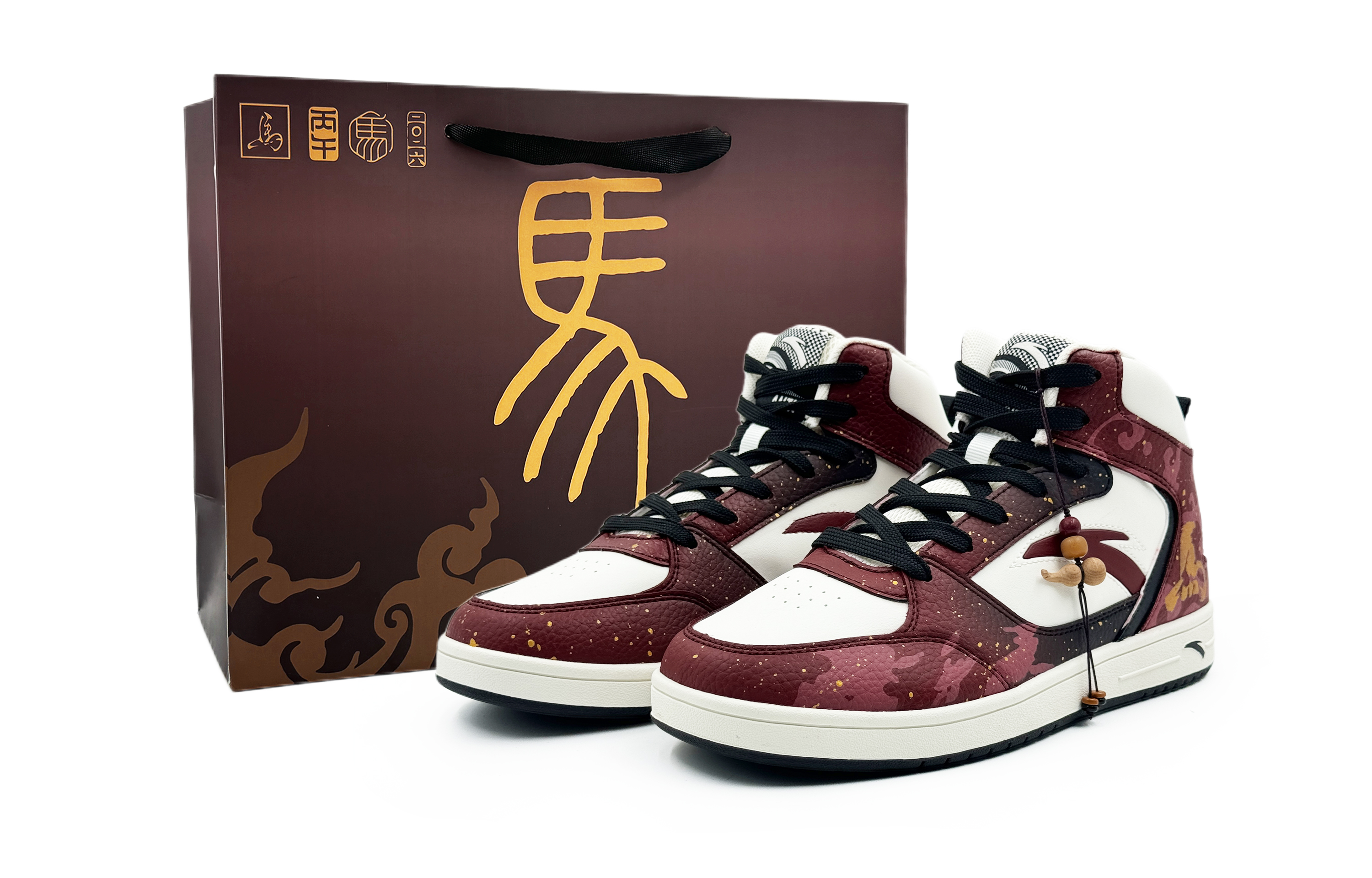 

Little Zero Feeling нескользящие, износостойкие, увеличивающие рост кроссовки Mid top Unisex ANTA, red