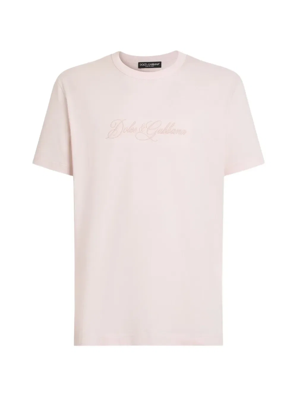 Хлопковая футболка с вышивкой DG DOLCE & GABBANA, розовый