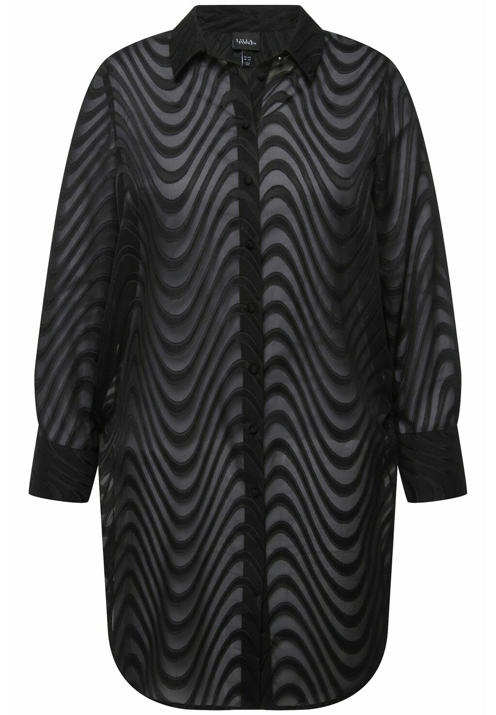 

Блузка на пуговицах LANGARM Ulla Popken, черный