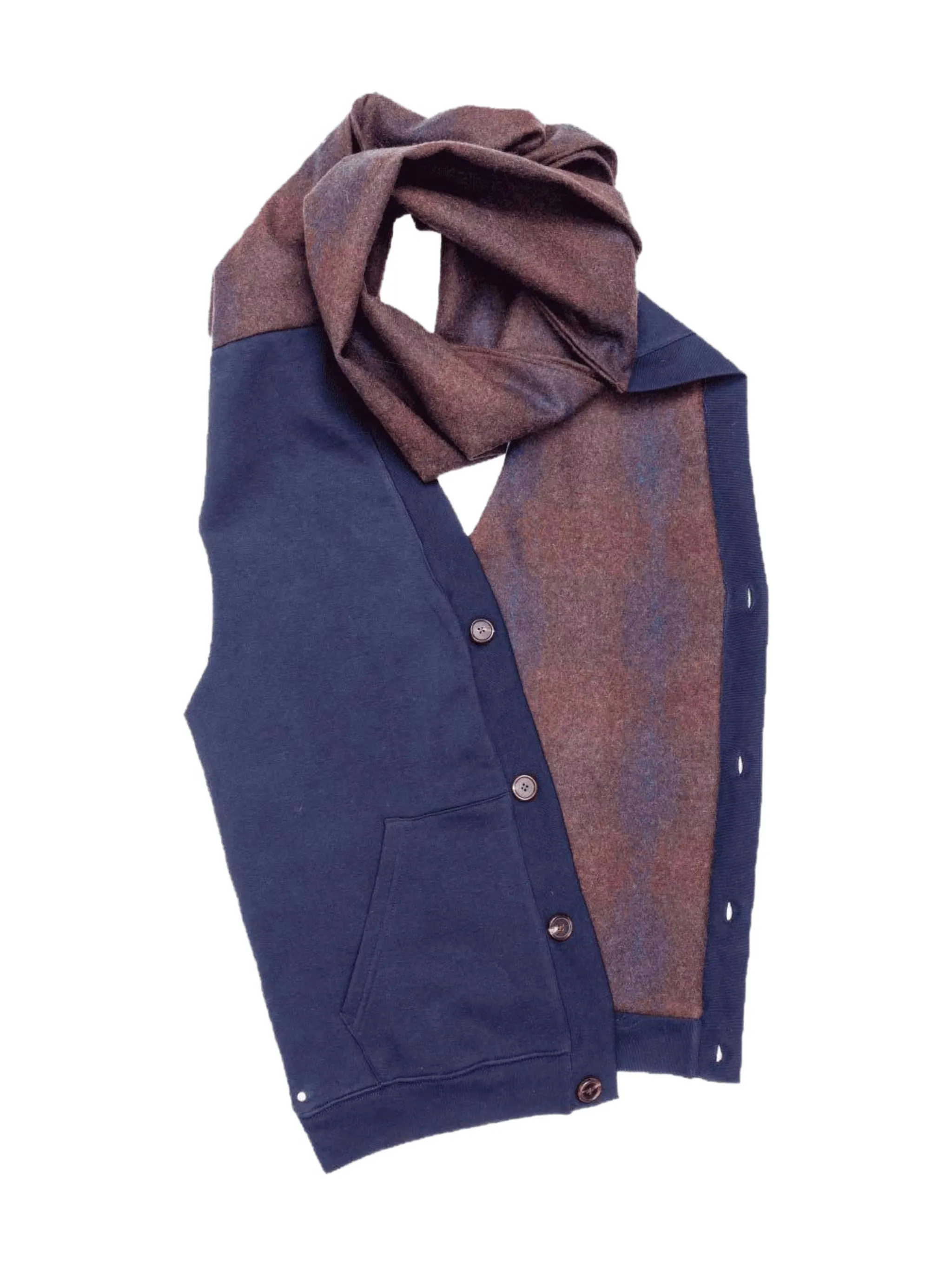 

Шарф на пуговицах Bless, синий