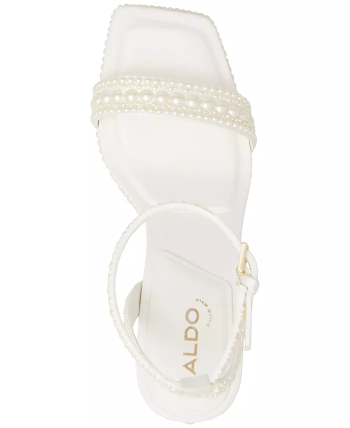 Женские сандалии на платформе Lulu Pearl из двух частей ALDO, белый — фото 4