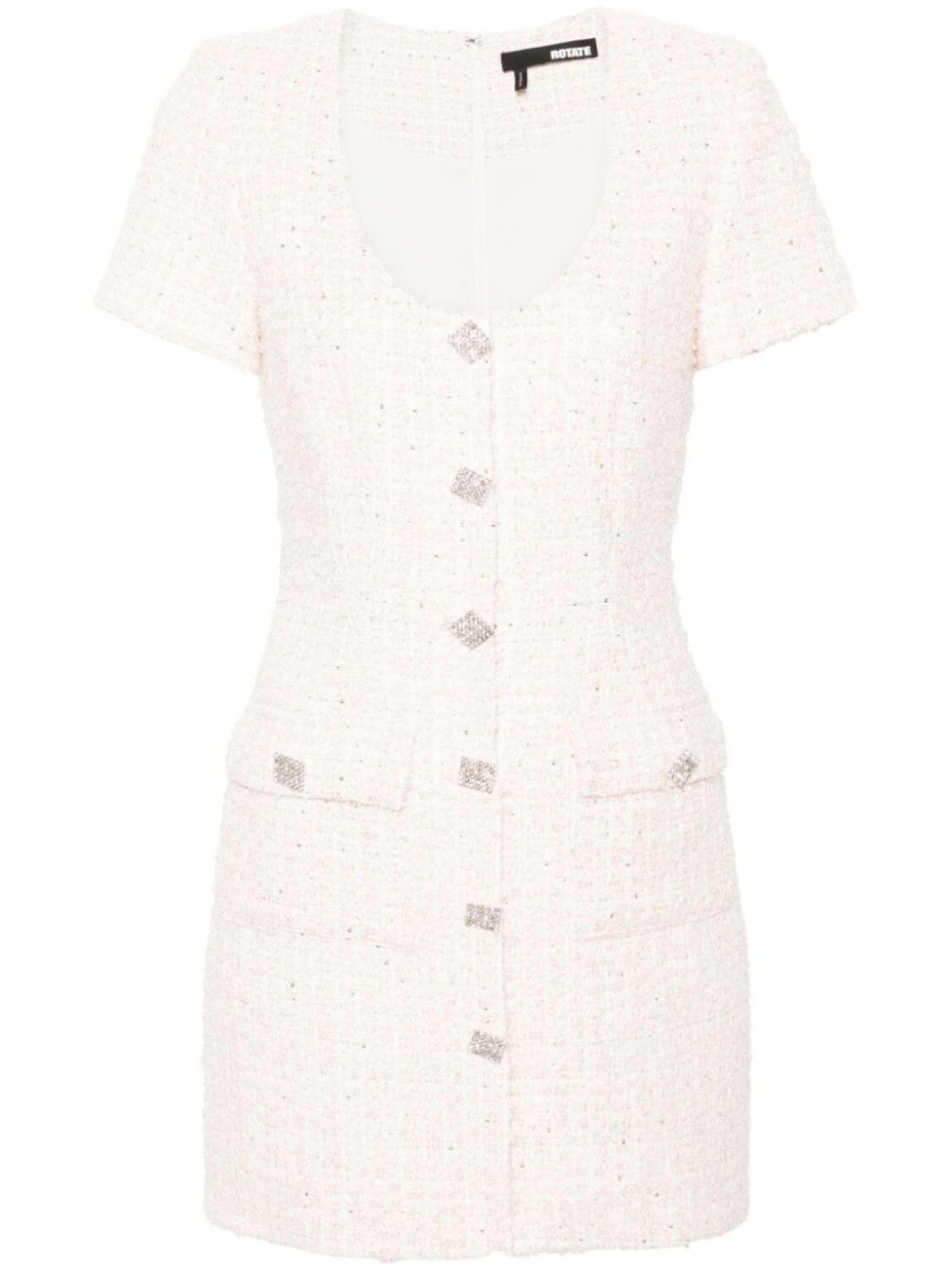 

ROTATE BIRGER CHRISTENSEN платье мини из ткани букле, розовый