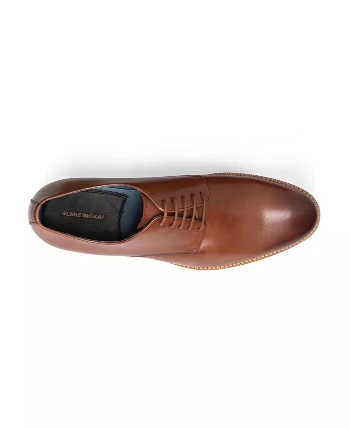 Мужские туфли-дерби Damon Dress Casual Lace-Up Plain Toe из кожи Blake McKay, коричневый — фото 2