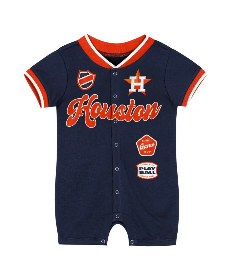 Детский комбинезон темно-синего цвета с символикой команды Houston Astros для мальчиков и девочек Outerstuff — фото 2