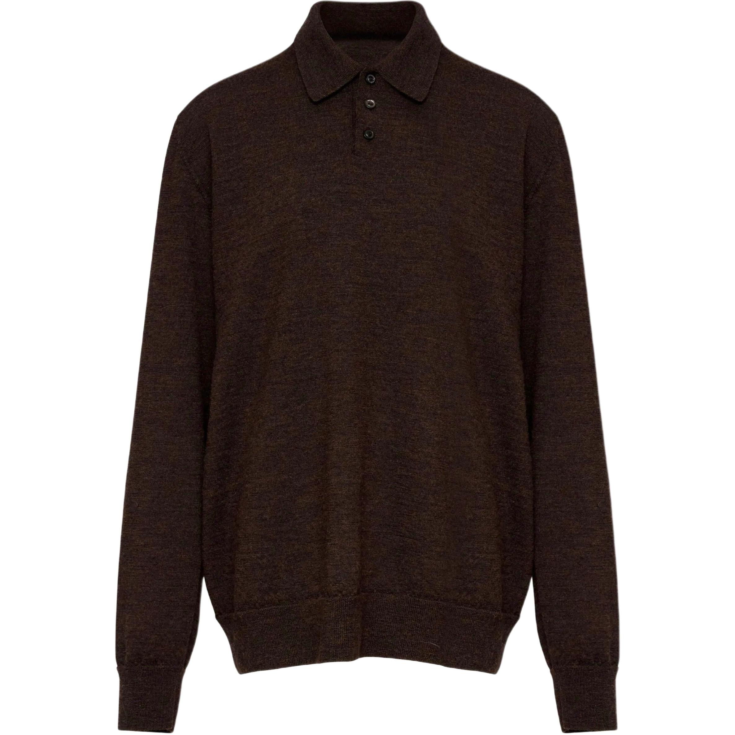 

Прямая планка вязаная поло Maison Margiela, коричневый