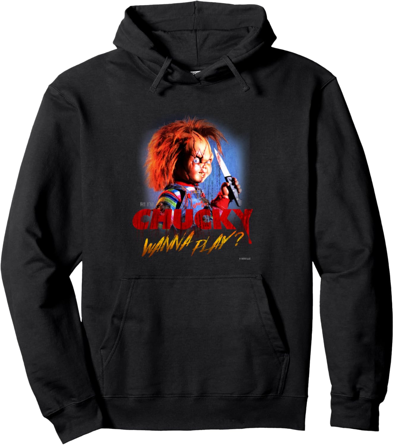 

Толстовка с изображением постера Чаки Chucky, черный