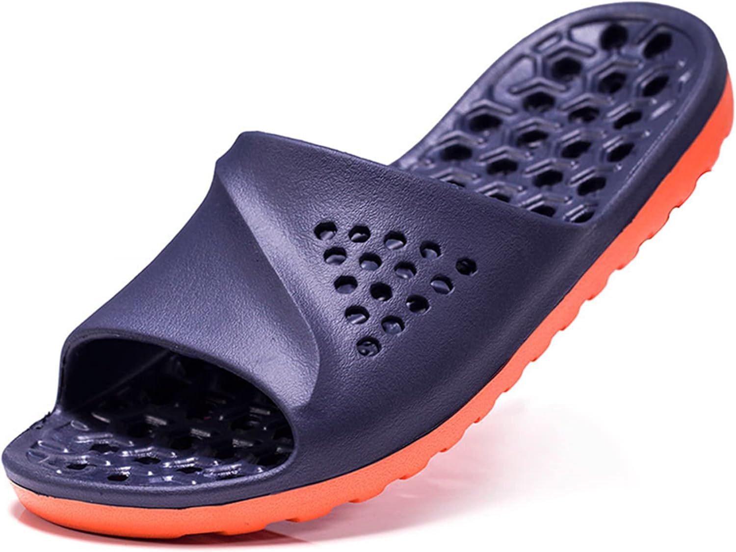 

Мужские тапочки, подушечные тапочки для ванной, с амортизирующей толстой подошвой, чрезвычайно комфортные Chuumee, синий/оранжевый