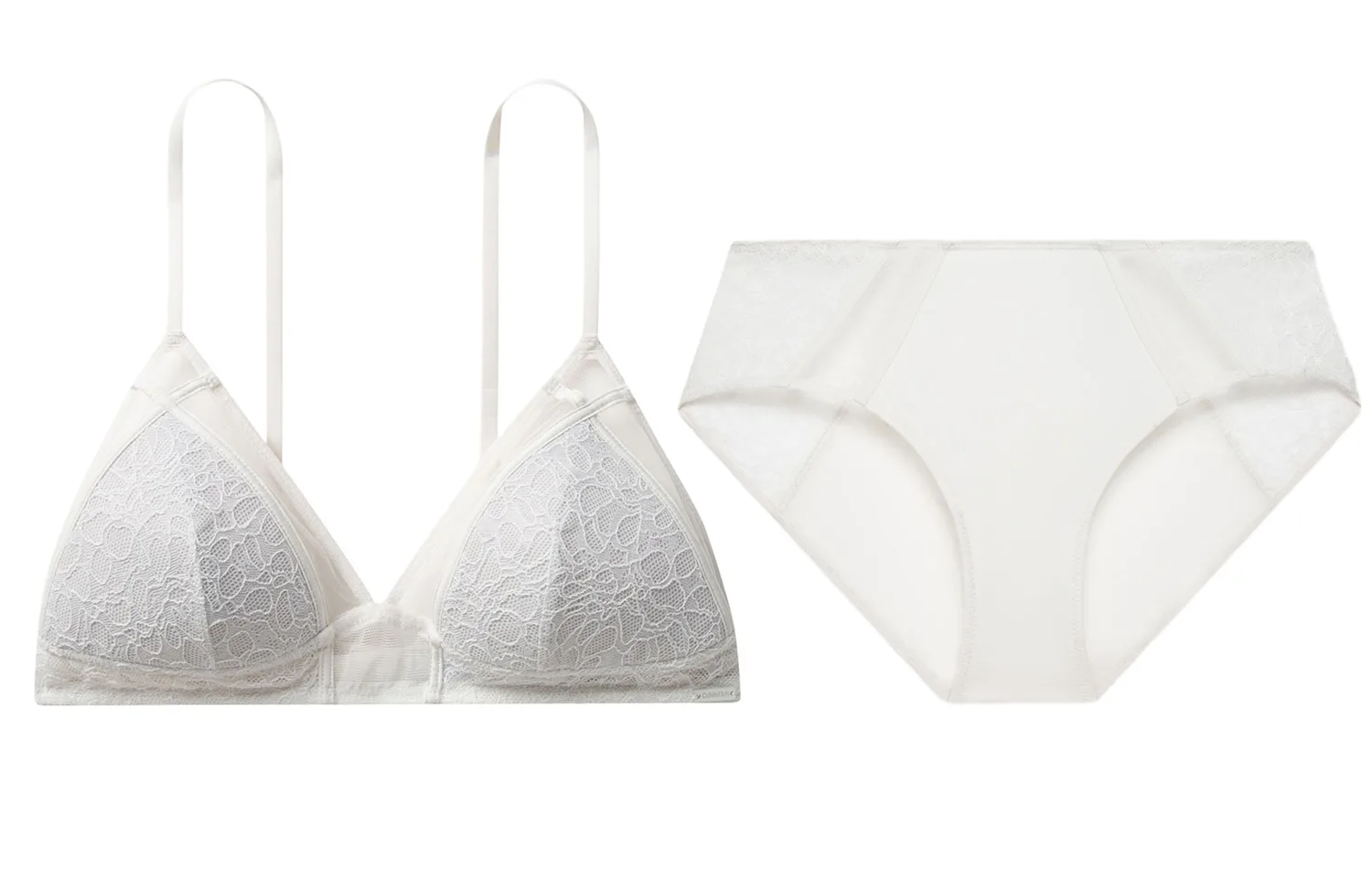 Calvin Klein Комплект нижнего белья Black Logo Collection женский цвет ivory white