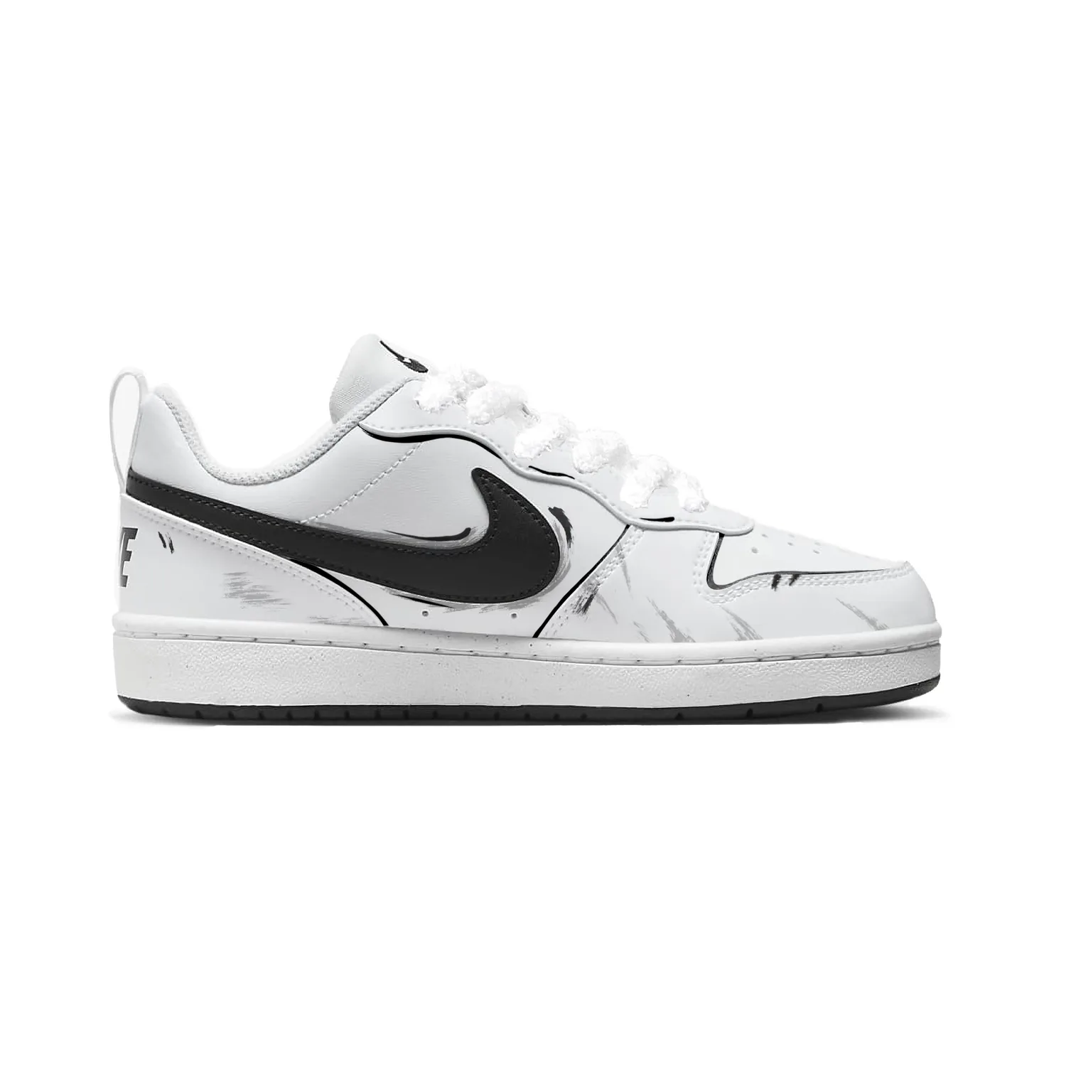 Nike Кроссовки для скейтбординга Court Borough Hello Graffiti из искусственной кожи, черные — фото 3