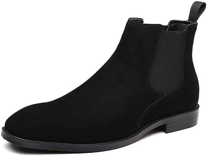 

Мужские ботинки челси из искусственной замши, без шнурков, до щиколотки, подходят как для повседневной, так и для деловой одежды Generic, черный