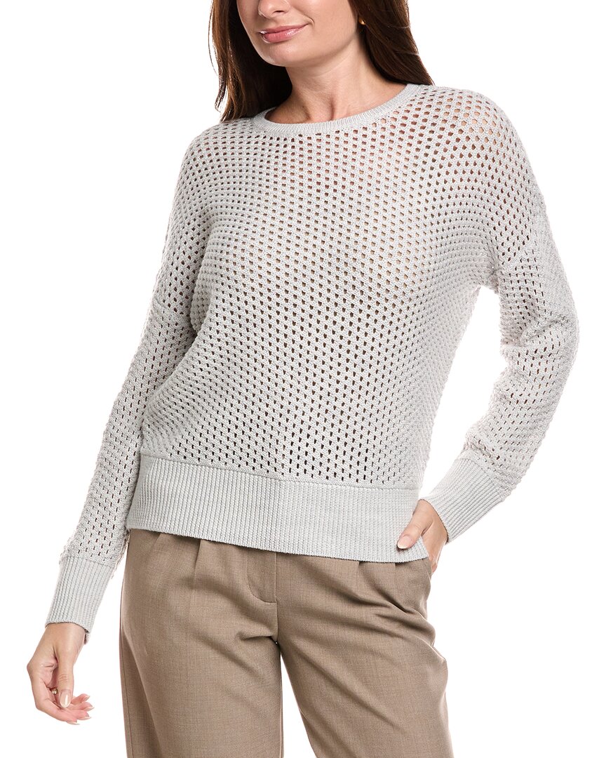 

EILEEN FISHER Petite Трикотажный свитер из фактурной шерсти, белый