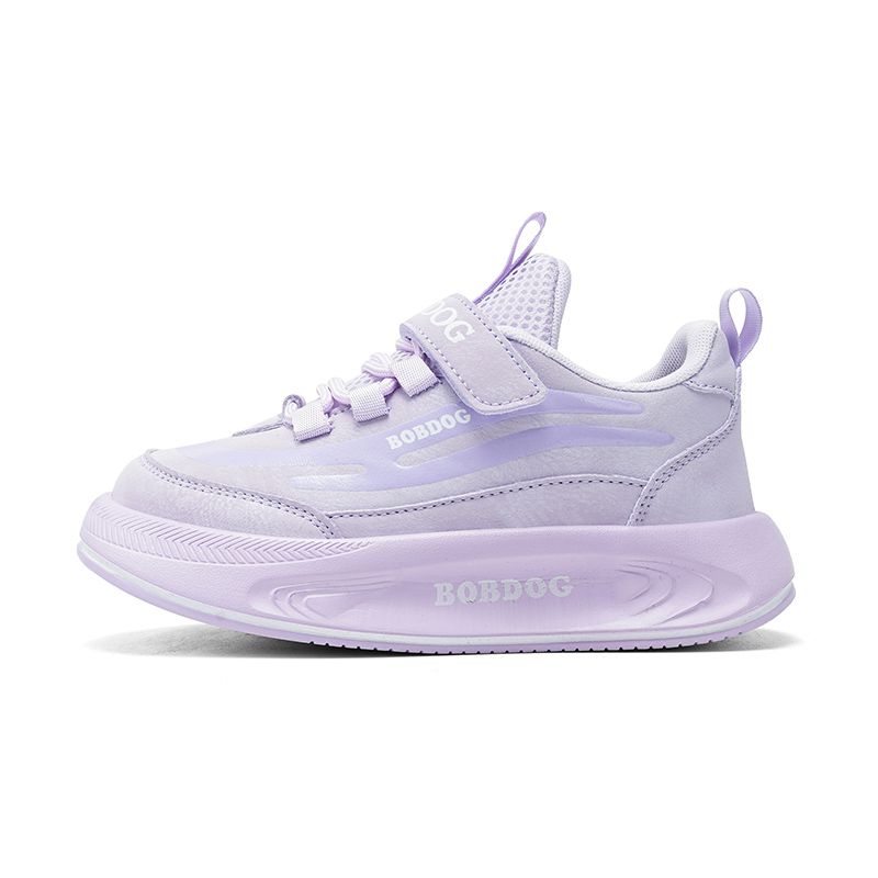 

Противоскользящие и износостойкие, водостойкие, легкие, с амортизацией, низкие детские повседневные кроссовки Bobdog, xyys429 фиолетовый[leather upper waterproof]