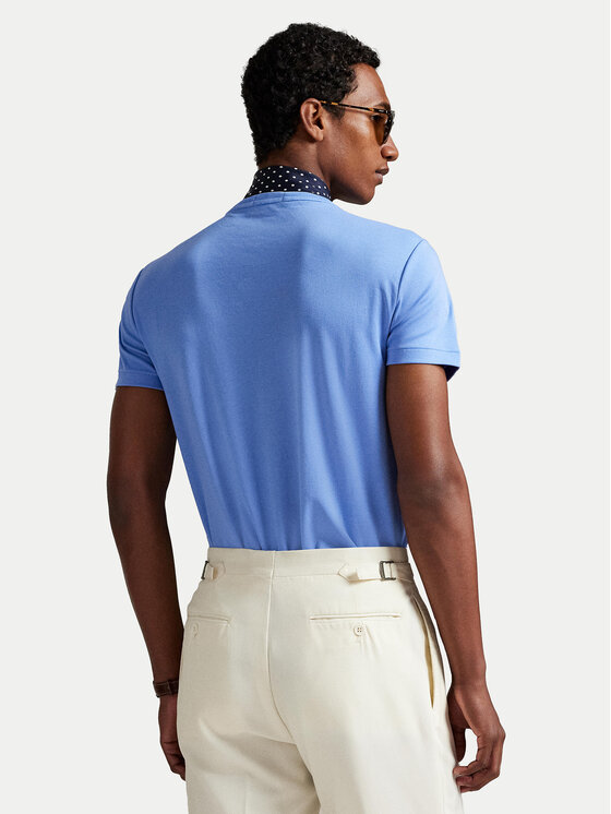 Футболка custom slim fit 710740727101 Polo Ralph Lauren, синий — фото 3