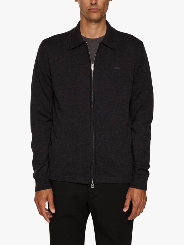 

Шерстяной кардиган Kaleb на молнии J.Lindeberg, Dark Grey Melange