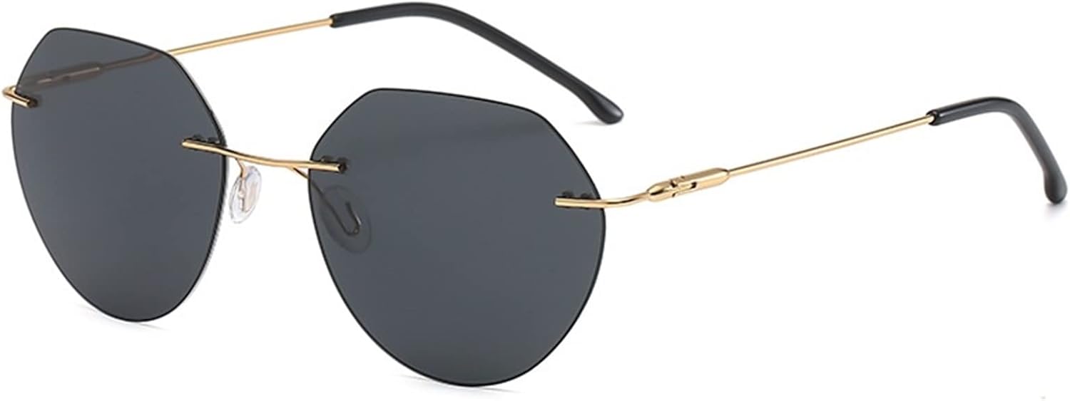 

Безрамочные поляризованные солнцезащитные очки 2026 года для мужчин и женщин, предназначенные для вождения, отдыха на природе и в отпуске (Цвет: C, Размер: Средний) MTZJH, One Color