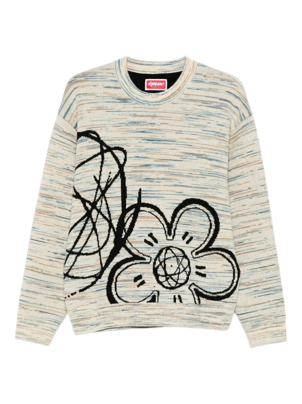 

Свитер с круглым вырезом KENZO, белый