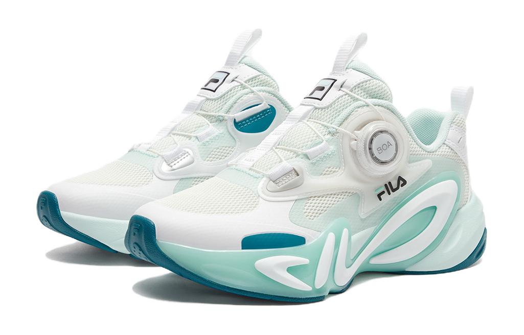 Футболка FILA KIDS Mind7 нескользящая водонепроницаемая дышащая низкая детская повседневная обувь сине-белая — фото 2