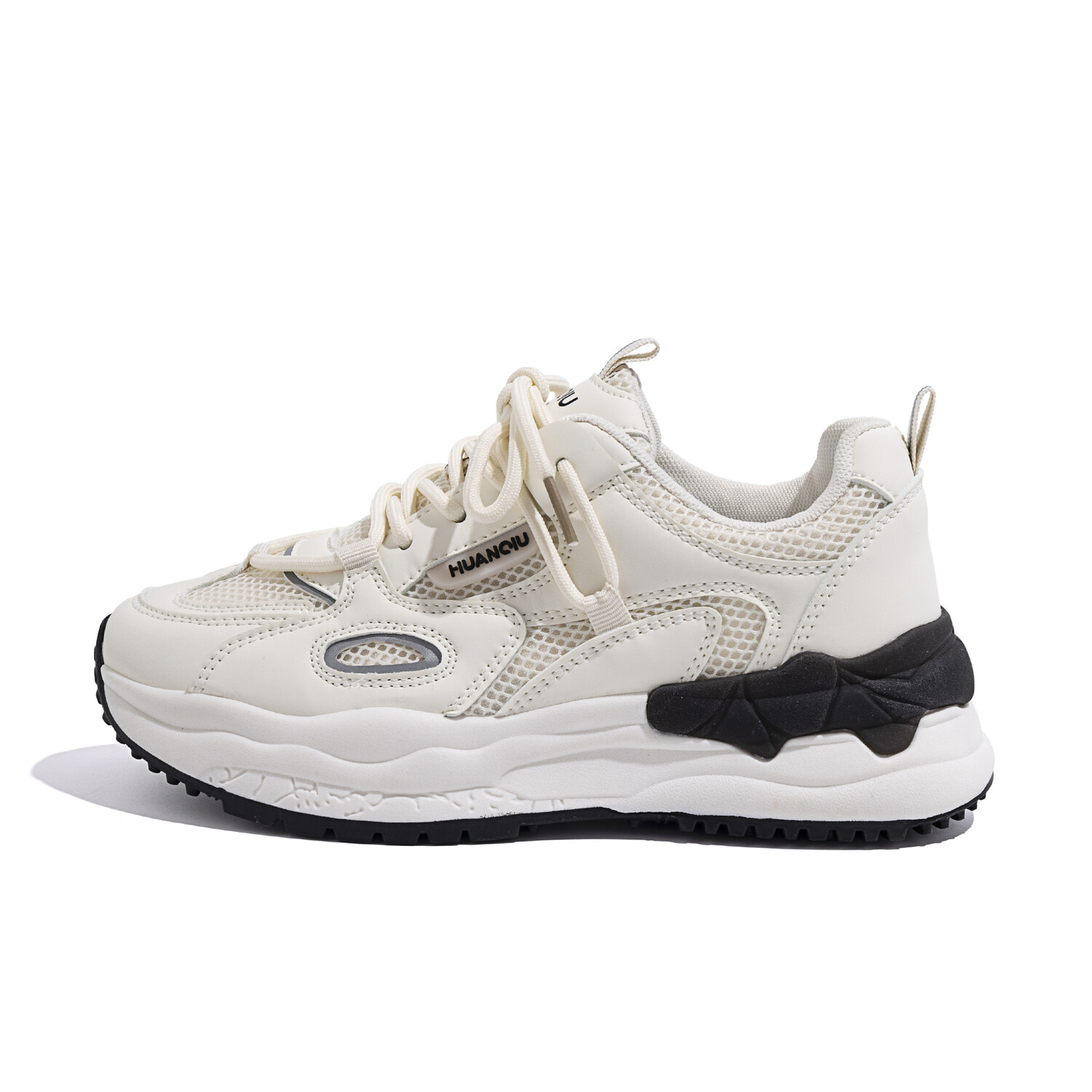 

Кроссовки HUANQIU Chunky Sneakers Unisex Low-top, бежевый/черный