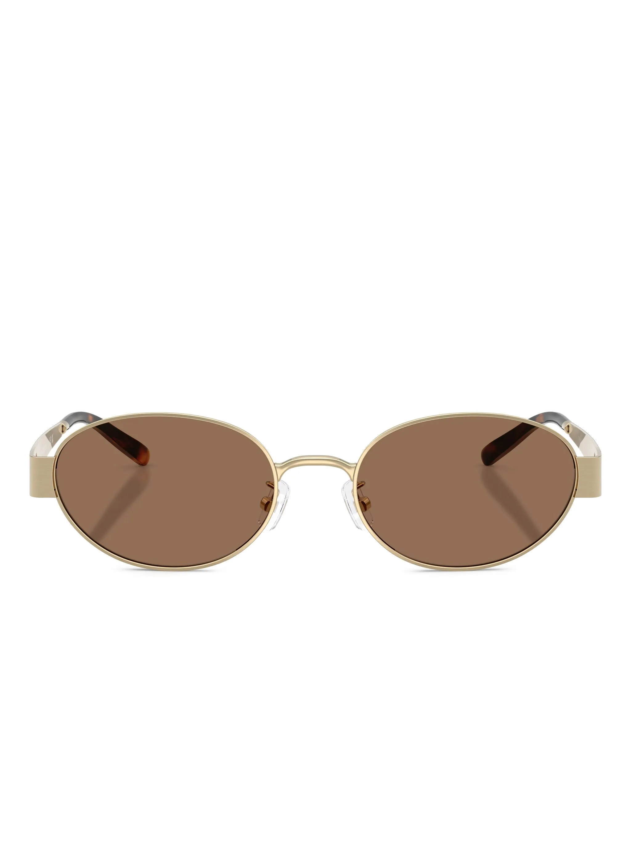 

Солнцезащитные очки в овальной оправе с логотипом Tory Burch, золотистый