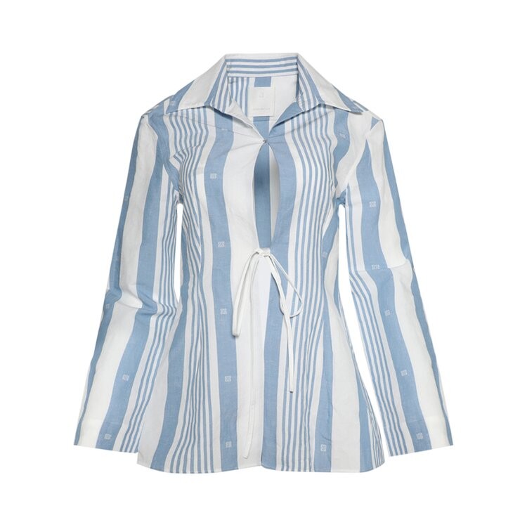 

Рубашка Givenchy Shirt With Knots, цвет Blue/Off White