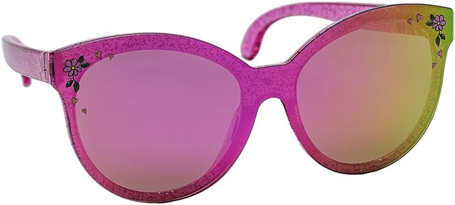 

Детские солнцезащитные очки Sun-Staches Purple Princess без оправы с цветами, модель Arkaid, защита от УФ-излучения UV 400, один размер подходит большинству детей, Ponk