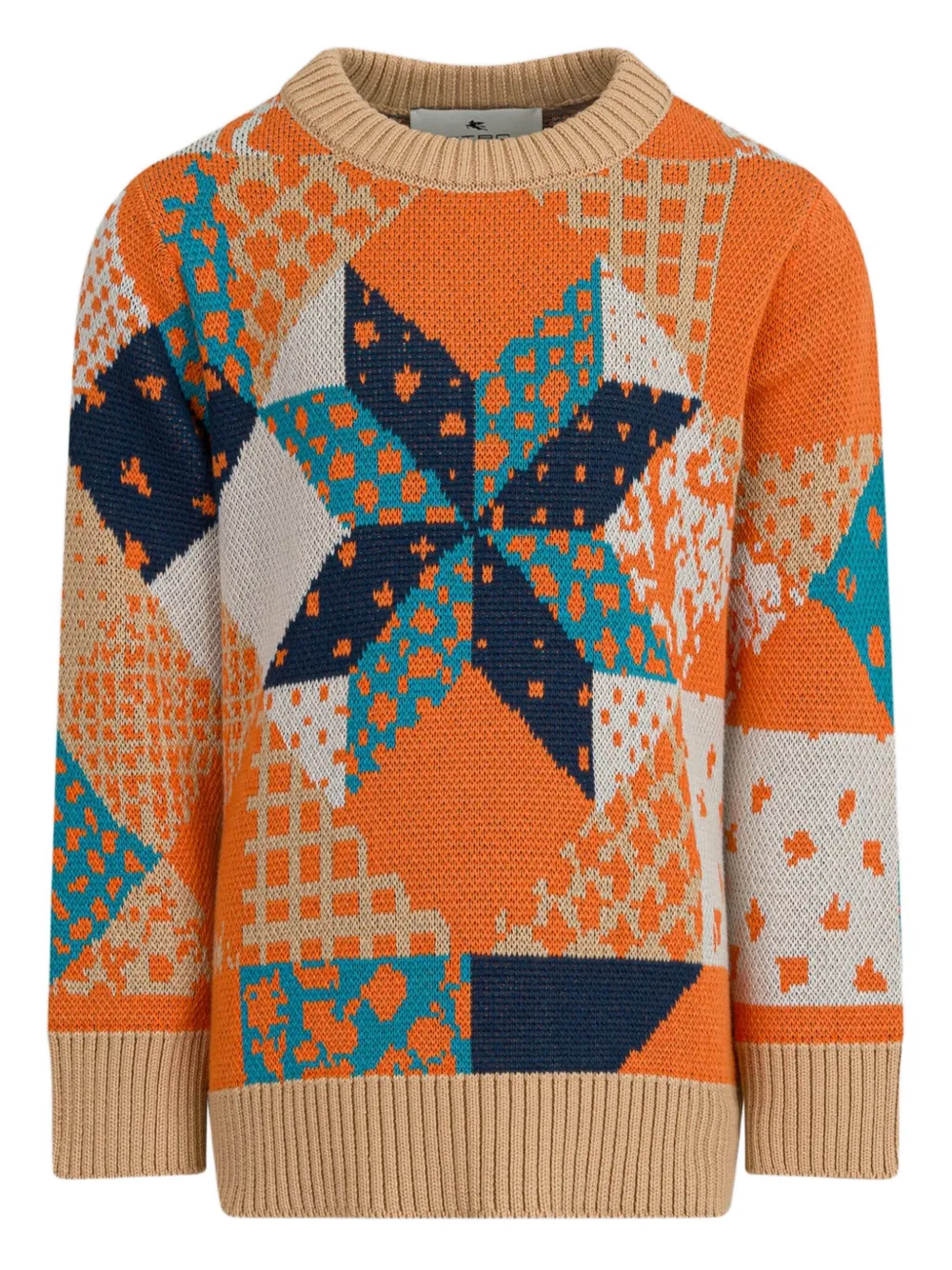 

Джемпер в технике пэчворк ETRO KIDS, оранжевый