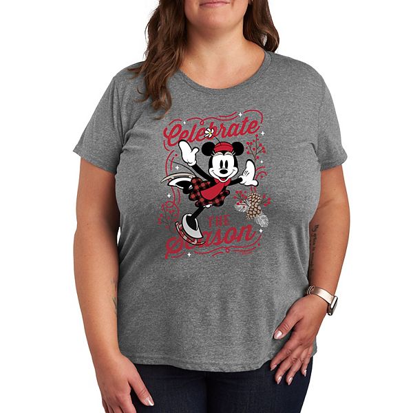 

Футболка с принтом Minnie Mouse и надписью Celebrate the Season Disney, Heather Gray