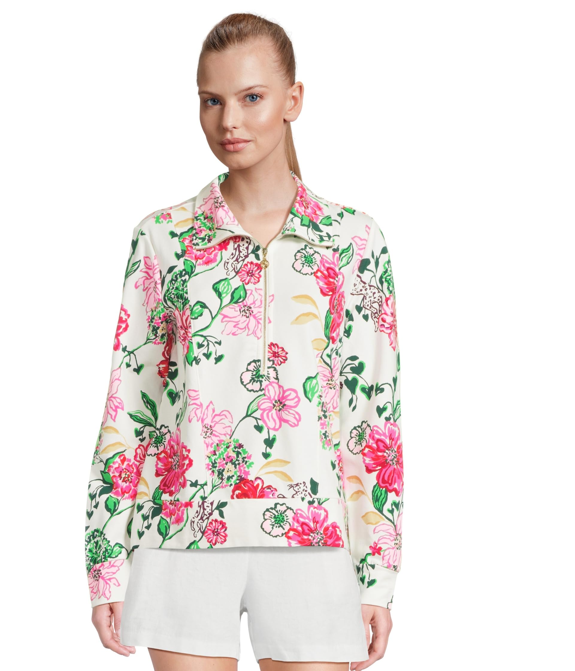 

Свитер Lilly Pulitzer Eleni Upf 50+ Pullover, Coconut Safari Sanctuary
