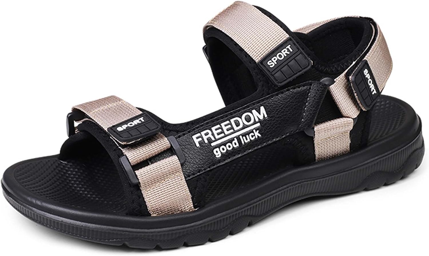 

Мужские спортивные сандалии UANGLI с открытым носком, пляжные сандалии для мужчин, водные туфли, летние нескользящие легкие сандалии для прогулок и походов, хаки