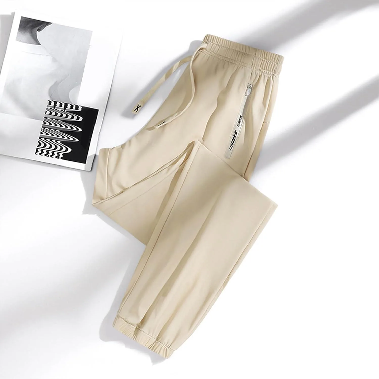 Спортивные брюки Iced Active Pants, модель 2025 Stretchactive - женские ультраэластичные, дышащие, быстросохнущие повседневные брюки Generic, бежевый — фото 2