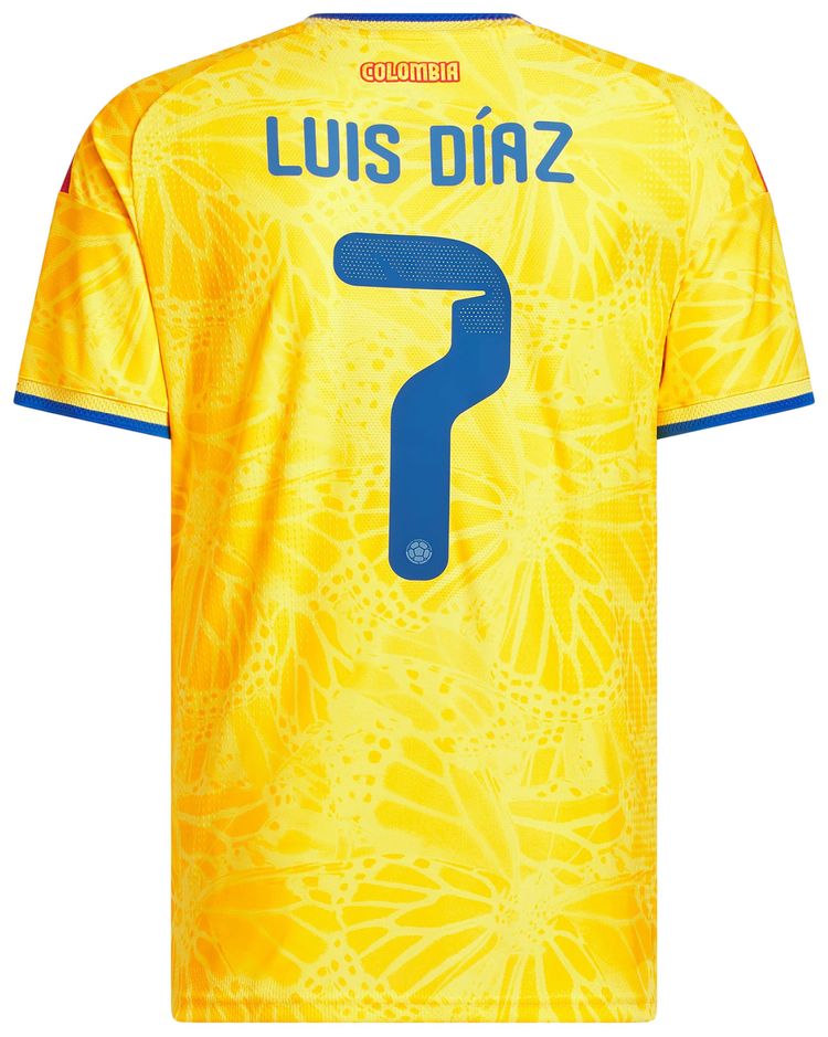 Домашняя футболка Adidas Colombia 26 Diaz, цвет, желтый — фото 2