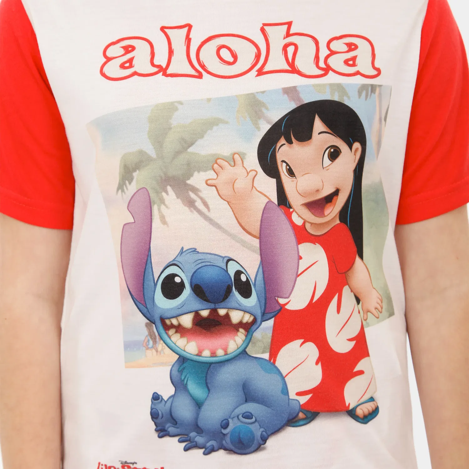 Пижама детская с принтом Lilo & Stitch Disney, красный — фото 3