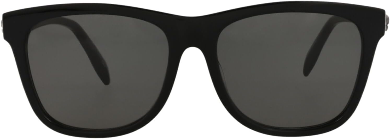 

Солнцезащитные очки Alexander McQueen квадратной/прямоугольной формы, черные, черно-серые, класса люкс, изготовлены в Италии, оправа из ацетата, дизайнерская мода для повседневной роскоши, Black