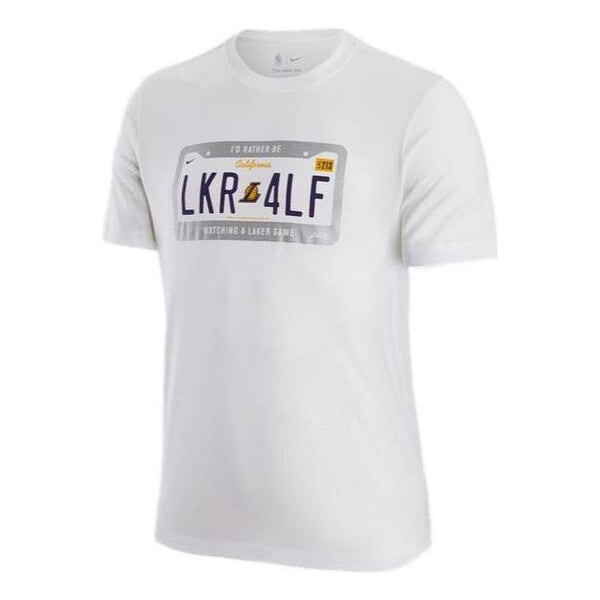 

Футболка Nike Front Logo Short Sleeves Tee 'White Lakers License', белый