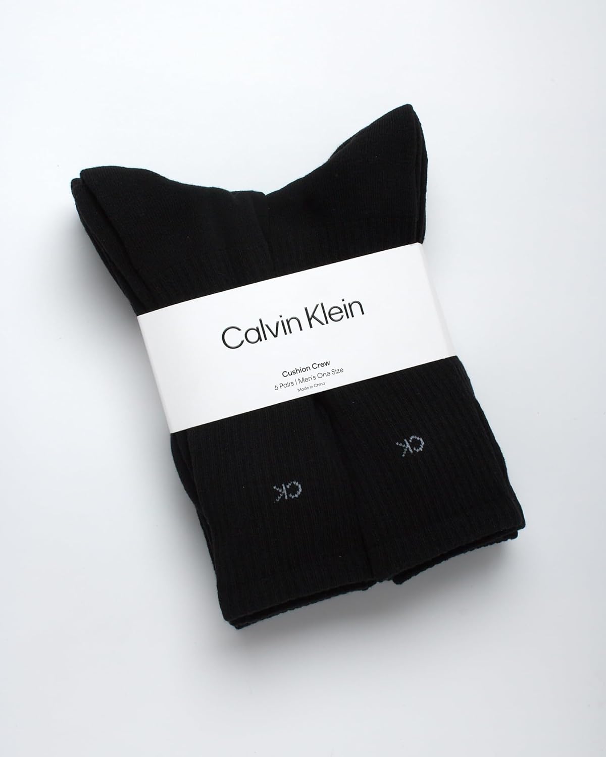 Мужские носки Calvin Klein под повседневную одежду - 6 пар носков из хлопковой смеси с мягкой подкладкой, с усиленной пяткой и носком, не сдавливающей манжетой, Black Logo — фото 2