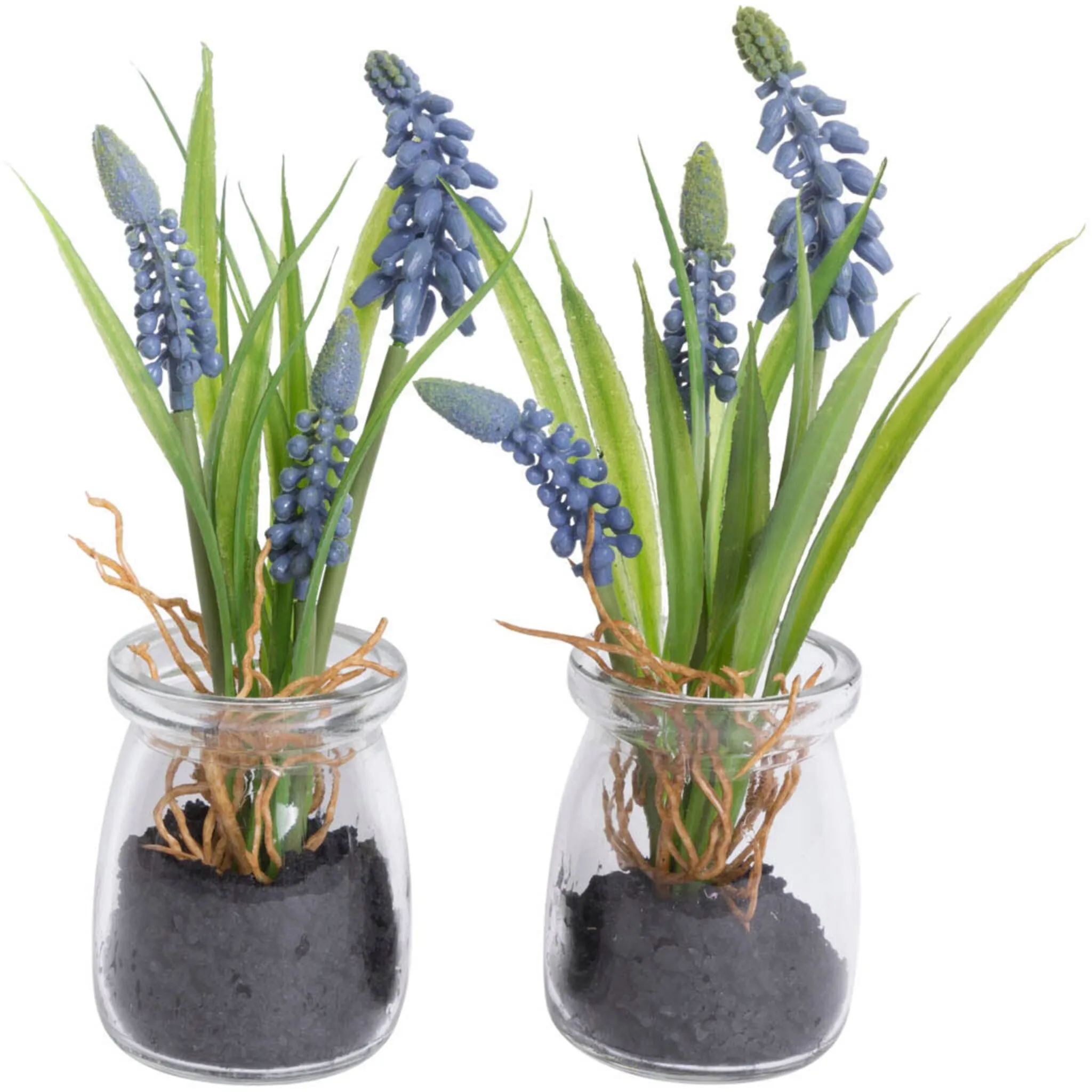 

Botanic-Haus искусственный цветок «Композиция из мускарии в стакане», цвет blau