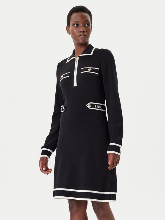 

Вязаное платье regular fit TF5251 MS59L 03N66 Liu Jo Sport, черный