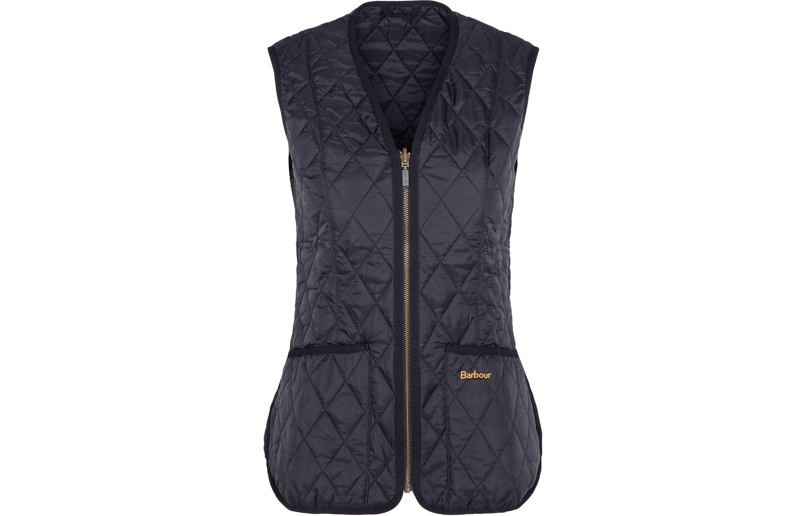 

Стеганый двусторонний жилет с вышитым логотипом Barbour, черный