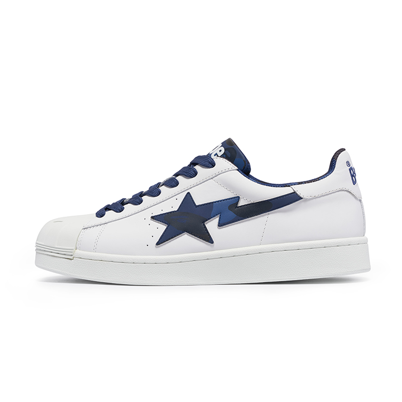 

A BATHING APE Белая и темно-синяя модель BAPE Skull Sta, цвет White WHK