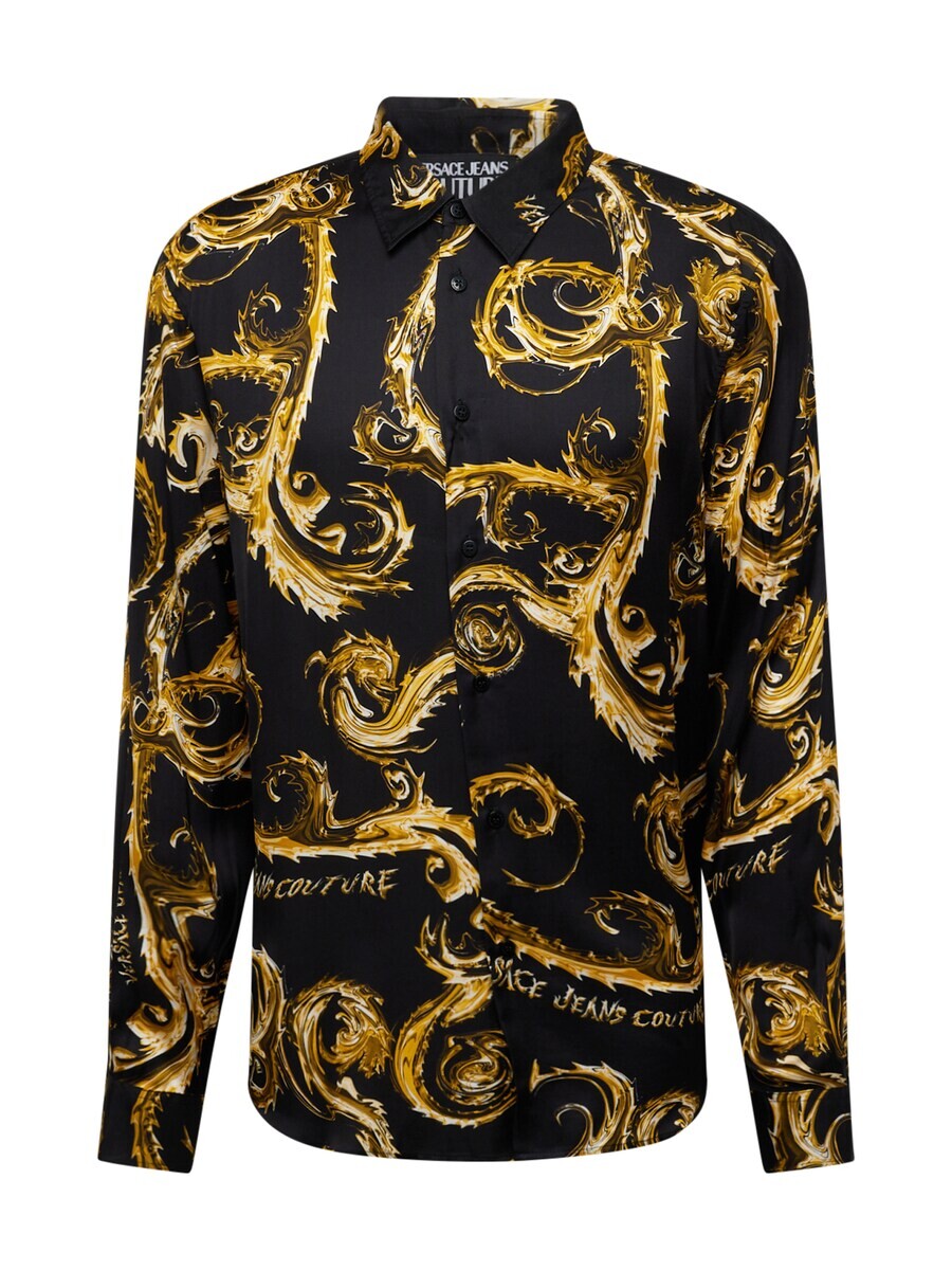 

Повседневная рубашка Versace Jeans Couture Comfort fit Button Up Shirt, черный