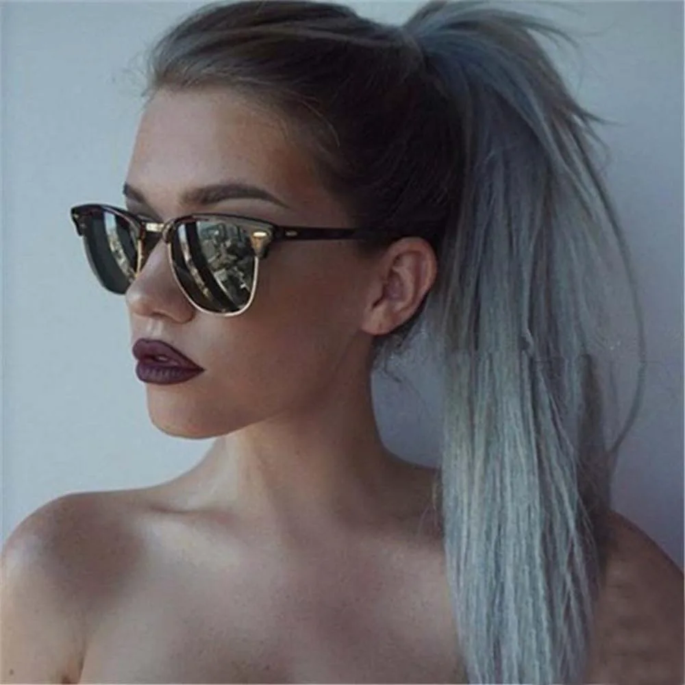 

Ретро классические поляризованные солнцезащитные очки для мужчин и женщин, полуободковые, винтажные, с защитой от УФ-излучения UV400 HYYZZC, Leopard Dark Green