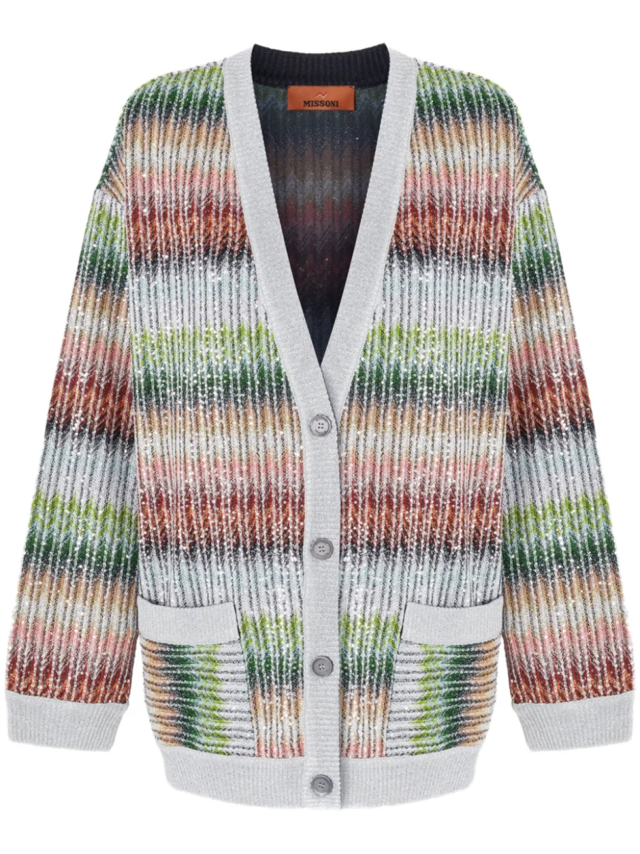 

Missoni кардиган в полоску, зеленый