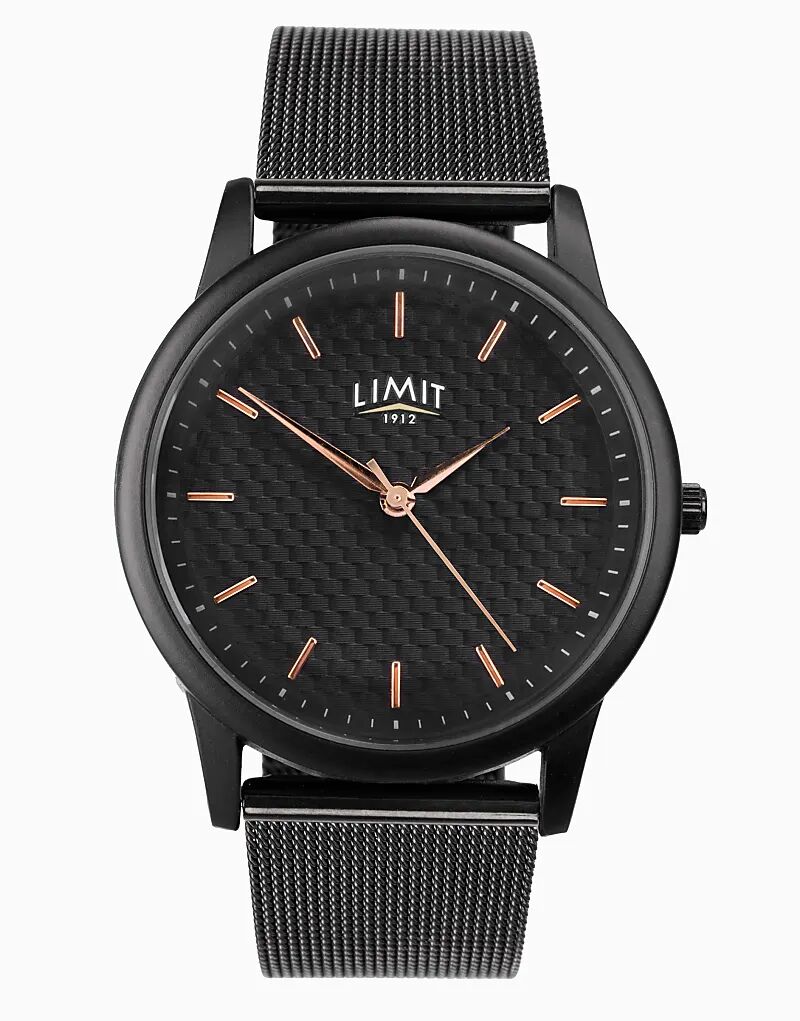 

Классические мужские круглые черные аналоговые часы 38 мм черного цвета Limit