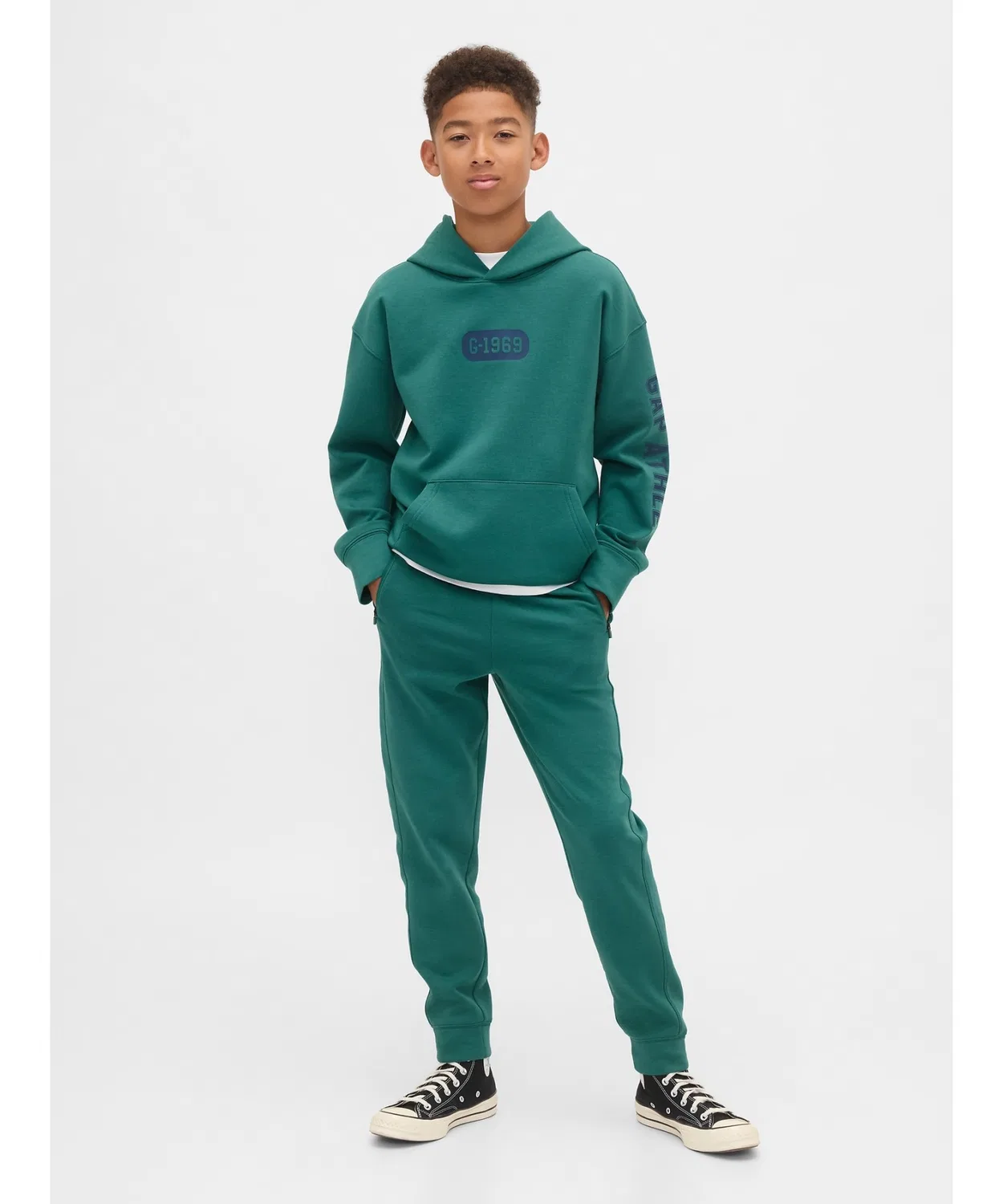 Джоггеры GapFit Tech Quick Dry для детей, чёрные — фото 3