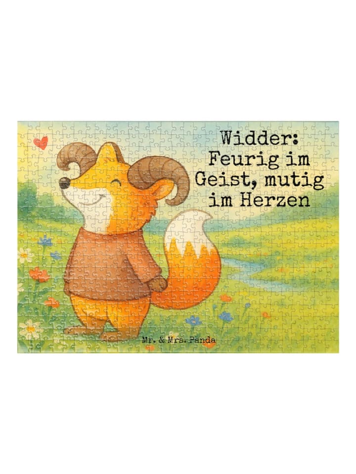 

Mr. & Mrs. Panda Дизайн пазла «Овен» с астрологической надписью, выполненный белым цветом