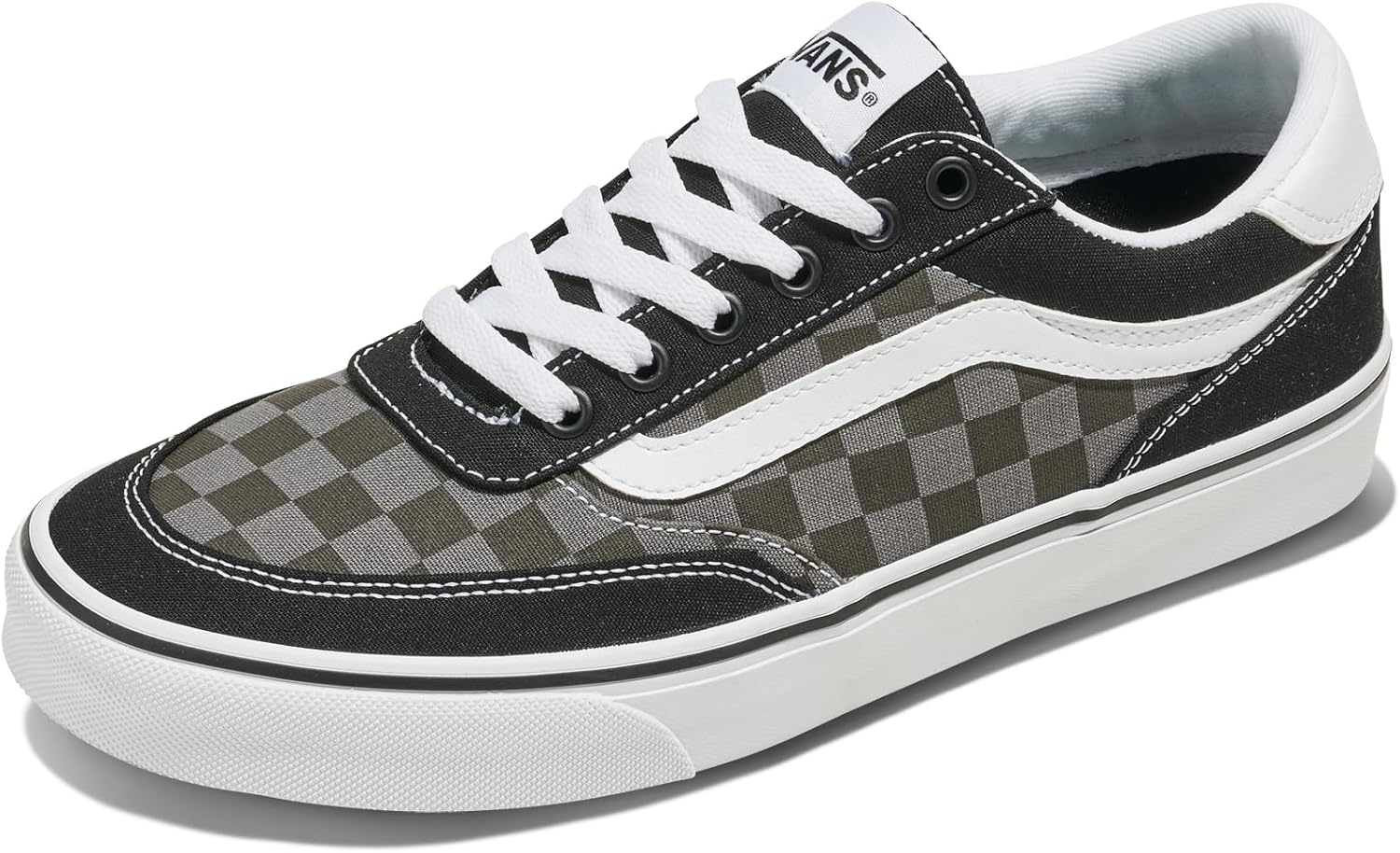 Мужские кеды Vans Brooklyn Ls, Низкие кроссовки для повседневной носки, ходьбы, работы и моды, черный — фото 2